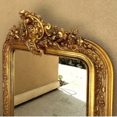 Antique French Louis XV Gilded Wall Mirror