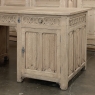 Antique French Neogothic Desk in Stripped Oak