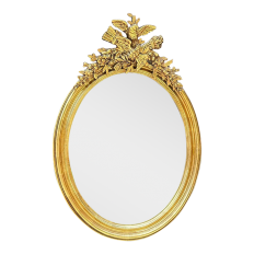 Antique French Louis XVI Oval Giltwood Wall Mirror