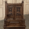 Antique French Gothic Revival Bench ~ Cathedral Chair