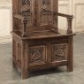 Antique French Gothic Revival Bench ~ Cathedral Chair