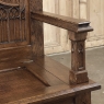 Antique French Gothic Revival Bench ~ Cathedral Chair