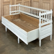 19th Century Swedish Neoclassical Painted Bench ~ Trunk