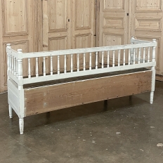 19th Century Swedish Neoclassical Painted Bench ~ Trunk