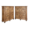 PAIR Antique Liegoise 4 Door Cabinets