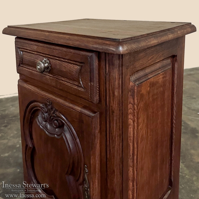Pair Antique Country French Nightstands