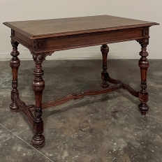 19th Century French Louis XIV Walnut Writing Table ~ Library Table