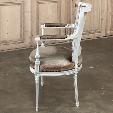 Antique French Louis XVI Painted Armchair