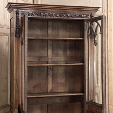 19th Century French Gothic Revival Walnut Bookcase ~ Bibliotheque