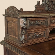 19th Century French Renaissance Wall Desk with Extending Writing Surface