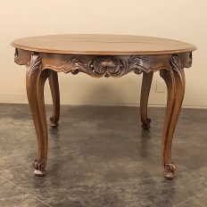 Antique French Walnut Louis XV Oval Table