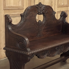 19th Century Italian Hall Bench