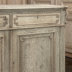 19th Century Country French Neoclassical Buffet in Stripped Oak