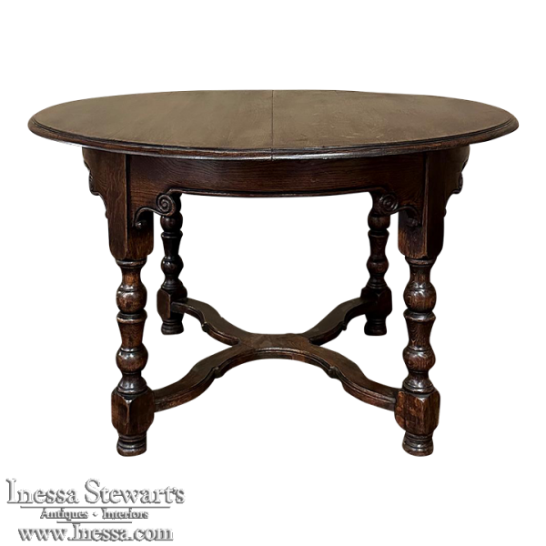 Antique Country French Round Breakfast Table
