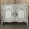 18th Century French Louis XV Painted Buffet with Serpentine Paneled Doors