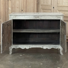 18th Century French Louis XV Painted Buffet with Serpentine Paneled Doors