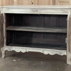18th Century French Louis XV Painted Buffet with Serpentine Paneled Doors