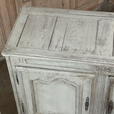 18th Century French Louis XV Painted Buffet with Serpentine Paneled Doors