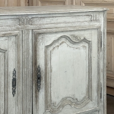 18th Century French Louis XV Painted Buffet with Serpentine Paneled Doors