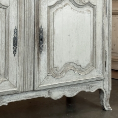 18th Century French Louis XV Painted Buffet with Serpentine Paneled Doors