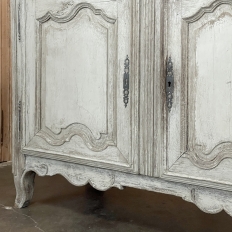 18th Century French Louis XV Painted Buffet with Serpentine Paneled Doors