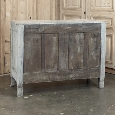 18th Century French Louis XV Painted Buffet with Serpentine Paneled Doors