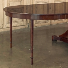 Antique French Directoire Mahogany Banquet Table with 3 Leaves