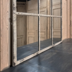 Neoclassic Arched Multi-Pane Mantel Mirror ~ Floor Mirror