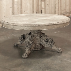 19th Century French Renaissance Revival Carved Oval Coffee Table