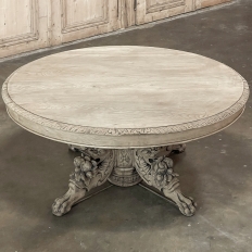 19th Century French Renaissance Revival Carved Oval Coffee Table