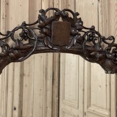 19th Century Hand-Carved Black Forest Wall Mirror