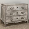 18th Century Country French Whitewashed Commode with Bronze Hardware