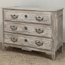 18th Century Country French Whitewashed Commode with Bronze Hardware