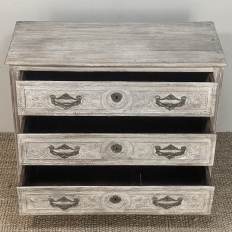 18th Century Country French Whitewashed Commode with Bronze Hardware