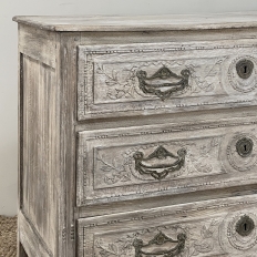 18th Century Country French Whitewashed Commode
