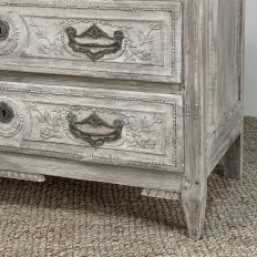 18th Century Country French Whitewashed Commode with Bronze Hardware
