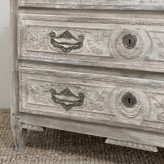 18th Century Country French Whitewashed Commode with Bronze Hardware
