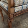 Antique French Louis XVI Walnut Armbench ~ Vanity Bench