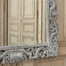 Antique Renaissance Carved Stripped Wood Mirror