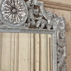 Antique Renaissance Carved Stripped Wood Mirror