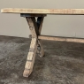 Rustic Antique Stripped Oak Trestle Table ~ Dining Table