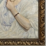Antique Framed Oil Portrait Painting on Canvas by Marcel de Lince (1886-1958)