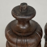 Pair 19th Century French Neoclassical Hand-Carved Walnut Pediments ~ Columns