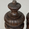 Pair 19th Century French Neoclassical Hand-Carved Walnut Pediments ~ Columns