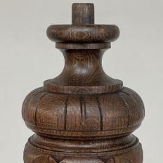 Pair 19th Century French Neoclassical Hand-Carved Walnut Pediments ~ Columns