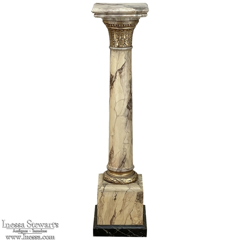 19th Century french Louis XVI Faux Marble Pedestal