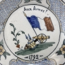 18th Century French Faience Hand-Painted Plate