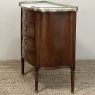 Antique French Louis XVI Mahogany Petite Commode with Carrara Marble Top