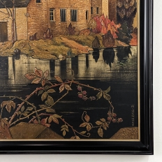 Framed Oil Painting on Panel by R. DeRasse
