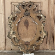 Antique Italian Baroque Giltwood Wall Mirror